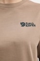 Fjallraven T-shirt αθλητικό γυναικείο βαμβακερό Forest Walk F14600270 καφέ
