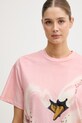 Stine Goya t-shirt bawełniany różowy SG.SS26.T009.2243P