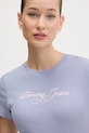 Tommy Jeans t-shirt niebieski DW0DW21838