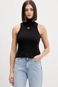 Top Tommy Jeans slim μαύρο DW0DW21840