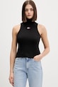 Top Tommy Jeans slim μαύρο DW0DW21840