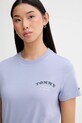 Tommy Jeans t-shirt bawełniany fioletowy DW0DW22516