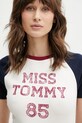 Tommy Jeans t-shirt beżowy DW0DW22536