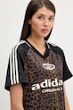 adidas Originals t-shirt STN FBALL brązowy KA2671
