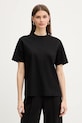 Βαμβακερό μπλουζάκι BOSS Eharpa κανονικό μαύρο 50552064