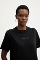 Βαμβακερό μπλουζάκι BOSS Eharpa3 μαύρο 50563283
