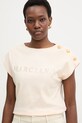 Marciano by Guess t-shirt damski bawełniany LYRIS beżowy G6GI04.K3505
