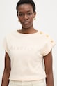 Marciano by Guess t-shirt damski bawełniany LYRIS beżowy G6GI04.K3505