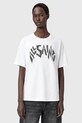 AllSaints tricou din bumbac imprimeu alb W145JD