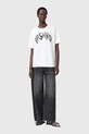 AllSaints tricou din bumbac W145JD alb
