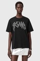 AllSaints tricou din bumbac imprimeu negru W145JD