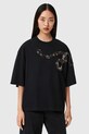 AllSaints t-shirt bawełniany aplikacja czarny W152JD