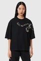 AllSaints t-shirt bawełniany aplikacja czarny W152JD