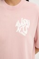 AllSaints t-shirt bawełniany W181JD różowy
