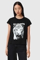 AllSaints t-shirt bawełniany nadruk czarny W106JD