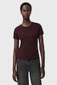 Oblečení Bavlněné tričko AllSaints W285JC burgundské