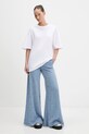 Хлопковая футболка Hugo Blue Oversized _Tee_B_9 50554940 белый SS26
