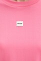 HUGO футболка оверсайз жіноча з модалем SIGNATURE_TSHIRT 50556807 рожевий