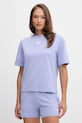 HUGO t-shirt z elastanem fioletowy 50556807