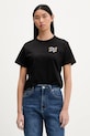Bombažna kratka majica HUGO Brez vzorca črna 50555813