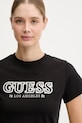 Guess t-shirt bawełniany KETTY czarny V6RI10.I3Z14