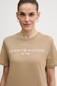 Tommy Hilfiger t-shirt bawełniany beżowy WW0WW40276.
