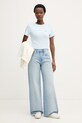 Tommy Hilfiger tricou de damă din bumbac WW0WW40587. albastru SS26