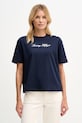 Tommy Hilfiger t-shirt bawełniany aplikacja granatowy WW0WW47819