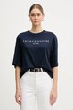 Tommy Hilfiger t-shirt bawełniany bawełna granatowy WW0WW47811