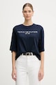 Tommy Hilfiger t-shirt bawełniany bawełna granatowy WW0WW47811