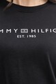 Tommy Hilfiger tričko dámske bavlnené WW0WW47811 čierna