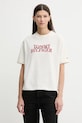 Tommy Hilfiger t-shirt bawełniany aplikacja beżowy WW0WW47884