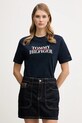 Tommy Hilfiger t-shirt bawełniany aplikacja granatowy WW0WW47884