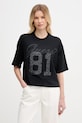 Guess oversize tričko dámske bavlnené čierna W6RI12.K9RM1