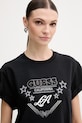 Guess t-shirt bawełniany czarny W6RI30.I3Z14