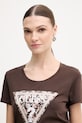 Guess t-shirt LEO brązowy W6RI32.J1314