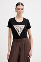 Guess t-shirt LEO z elastanem czarny W6RI32.J1314