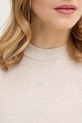 Guess t-shirt z domieszką jedwabiu TINA W6RP99.KCNH2 beżowy