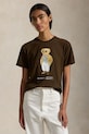 Polo Ralph Lauren t-shirt bawełniany nadruk brązowy 211A96599