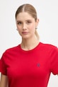 Bombažna kratka majica Polo Ralph Lauren rdeča 211B14605