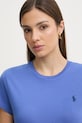 Бавовняна футболка Polo Ralph Lauren блакитний 211B14605