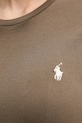 Βαμβακερό μπλουζάκι Polo Ralph Lauren 211B14605 καφέ