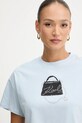 Karl Lagerfeld tricou din bumbac albastru B1W17026