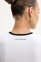 Karl Lagerfeld t-shirt bawełniany B1W17027 biały