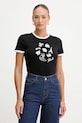 Karl Lagerfeld t-shirt bawełniany nadruk czarny B1W17027