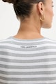 Βαμβακερό μπλουζάκι Karl Lagerfeld IKON B1W17037 γκρί