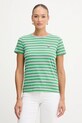 Karl Lagerfeld tricou din bumbac IKON curele verde B1W17037