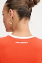 Karl Lagerfeld t-shirt bawełniany IKON B1W17040 pomarańczowy