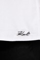Karl Lagerfeld top plażowy bawełniany B1W46024 biały