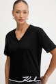 Karl Lagerfeld t-shirt bawełniany czarny B1W17031